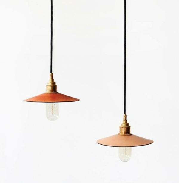 modern deco leather lighting