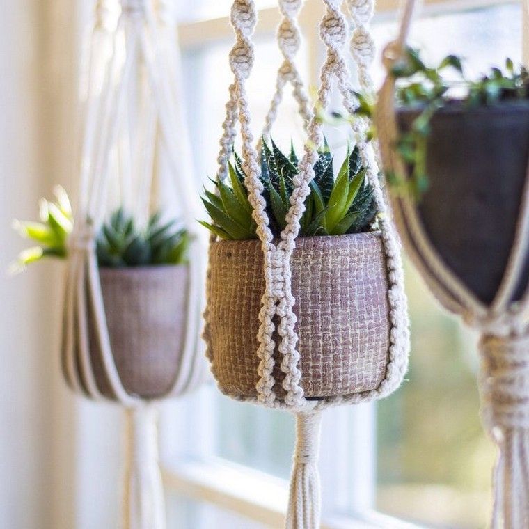 macrame pot-penggantungan idea-