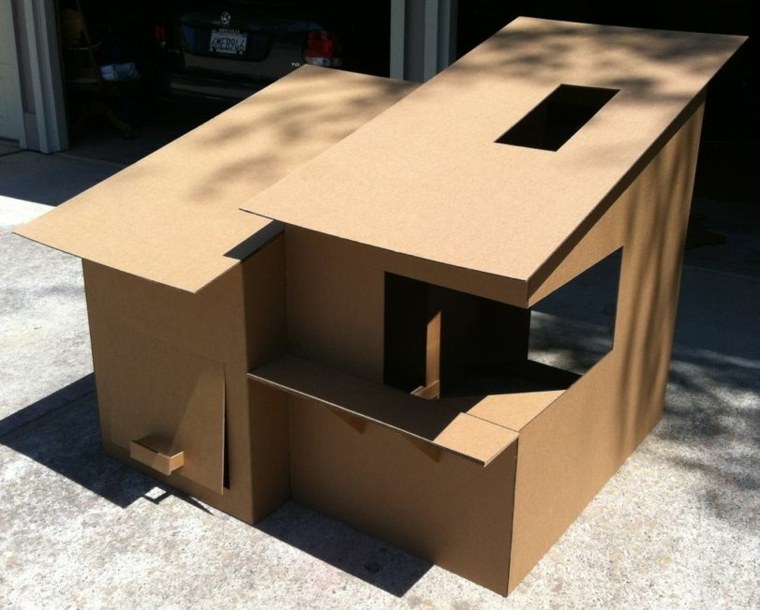 child cabin modern design cardboard idea diy child