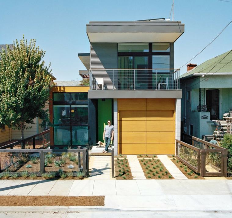 contemporary wood facade houses