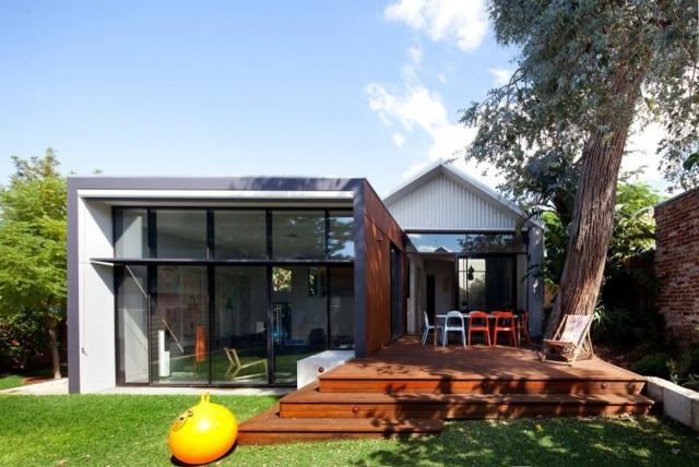 moderne hus garden græs veranda