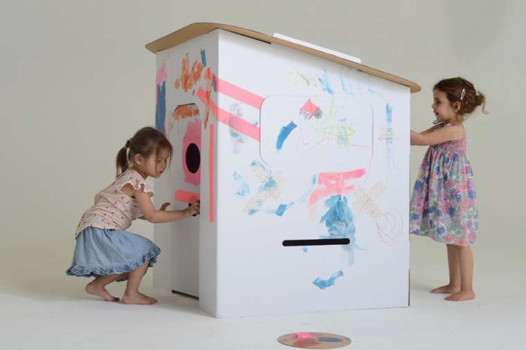 hut child cardboard idea diy original idea