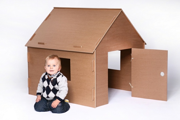 idea brico child activity house cardboard diy cheap