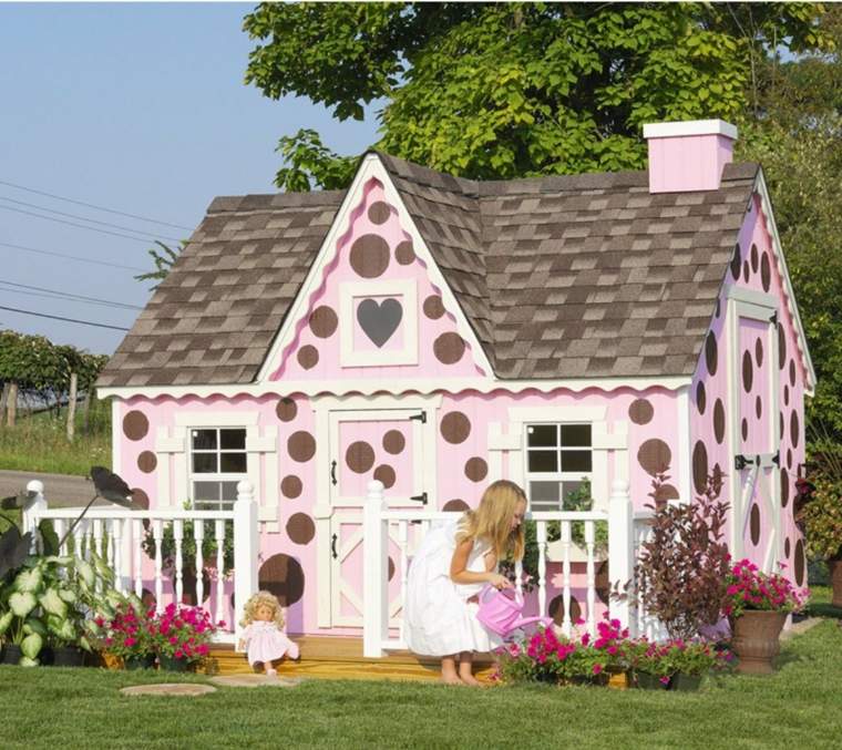 pink garden child house