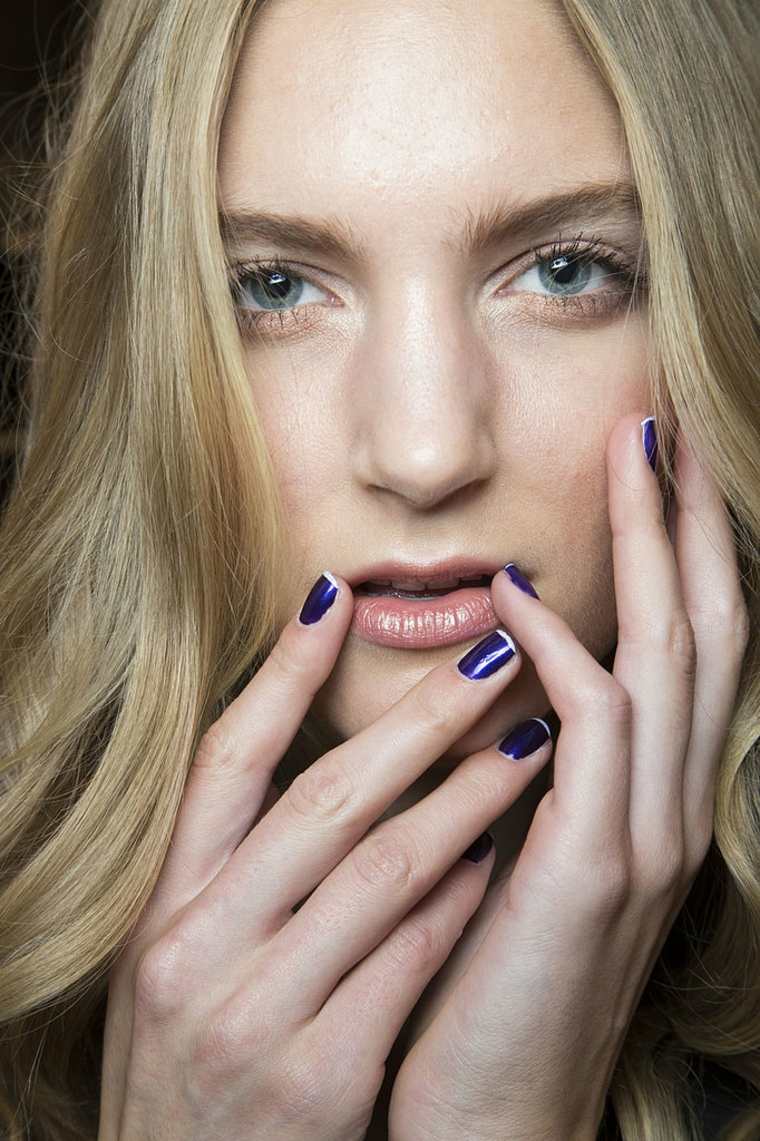 manicure trend blue color polish idea fashion zang you 2015
