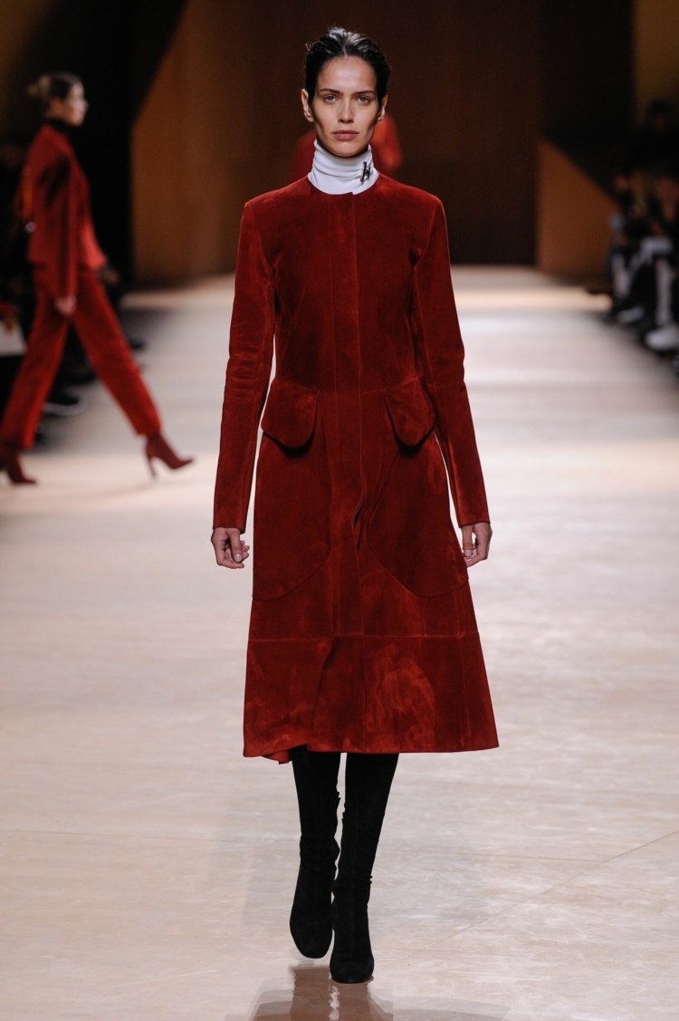 Hermès red winter woman coat