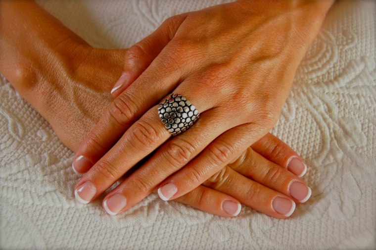 Stylish French Classic Wedding Manicure