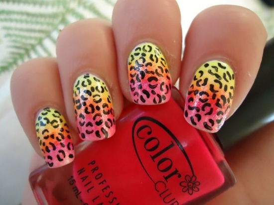 manicure leopard patterns