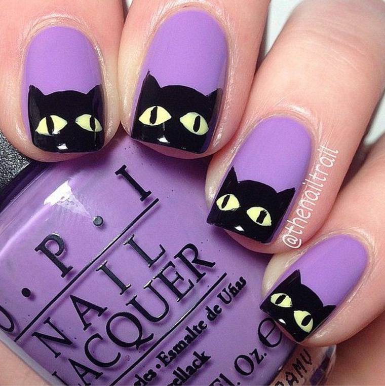 decoration nail nails idea purple varnish opi