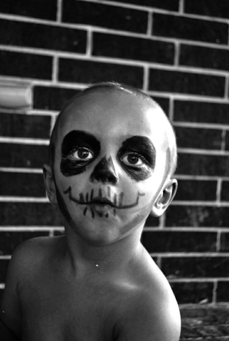 Halloween child boy makeup