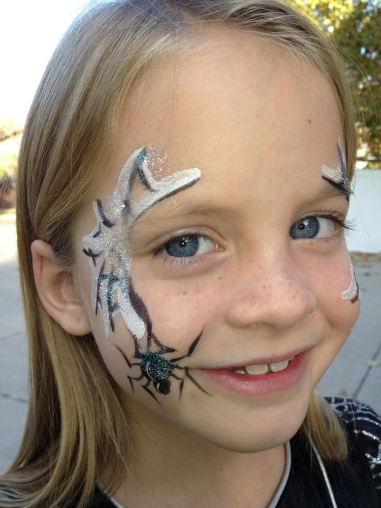 Halloween spider child makeup