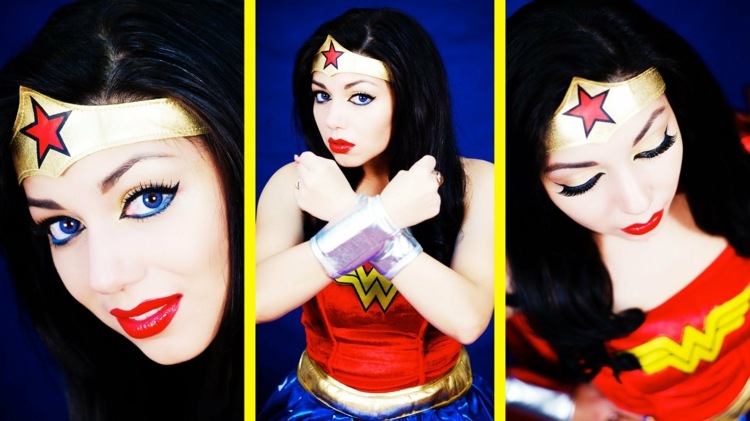 makeup Halloween woman Wonder women