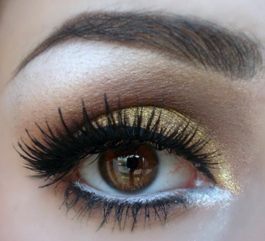 golden makeup argneté brown eyes