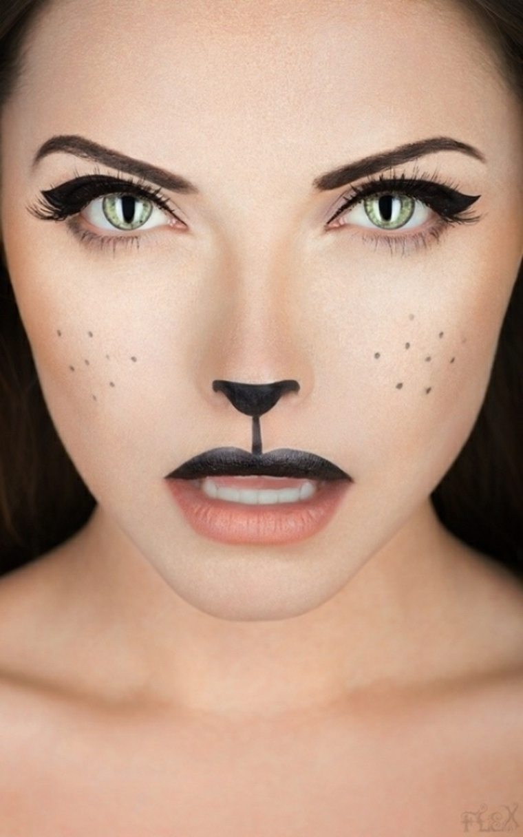 makeup katt ide halloween kvinne øyne