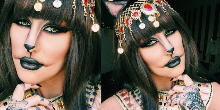 makeup kvinna Halloween cleopatre