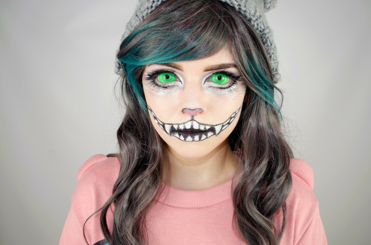 Halloween skræmmende kvinde makeup