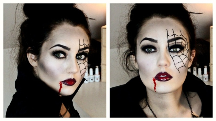 makeup woman Halloween vampire idea