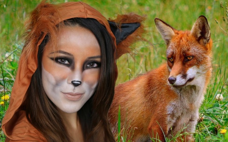 makeup Hallowen fox woman