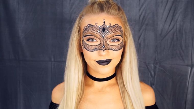 makeup-kvinde-halloween-kostume-masker idé-let-video