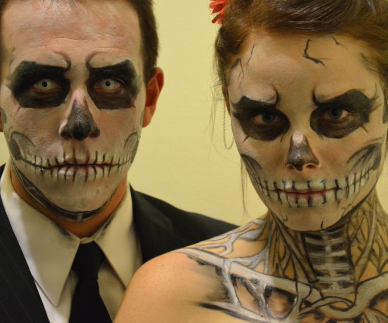 makeup halloween kvinde mand privat fest