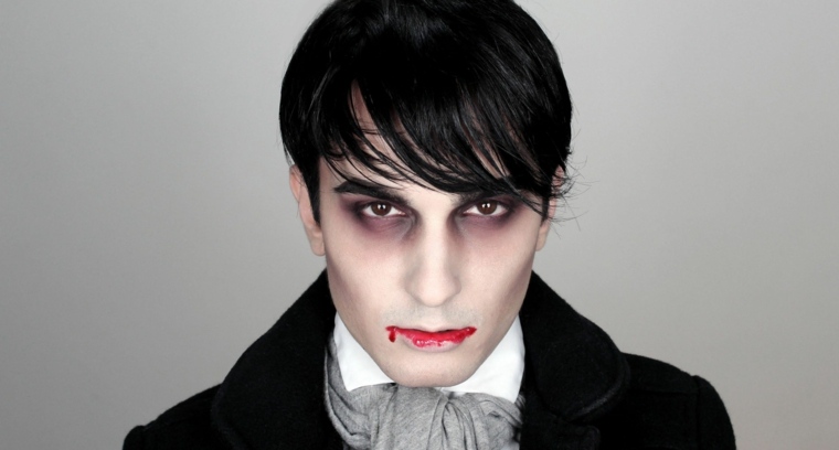 Halloween man vampire makeup