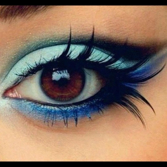 blue shades makeup