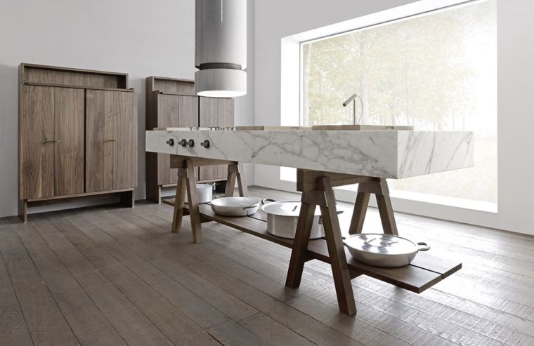 marble kitchen countertop island worktop stone wood