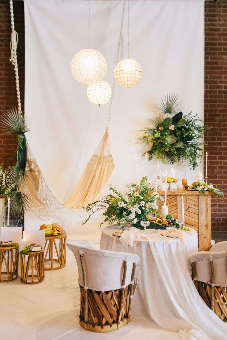 Bohemian elegant bryllup dekorasjon-ideer-tilbehør