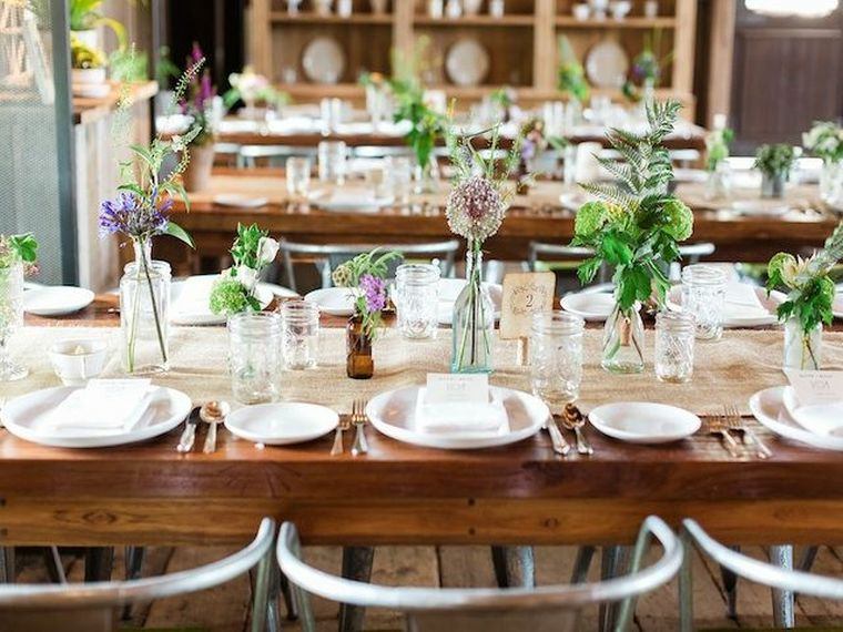 country wedding table decorations