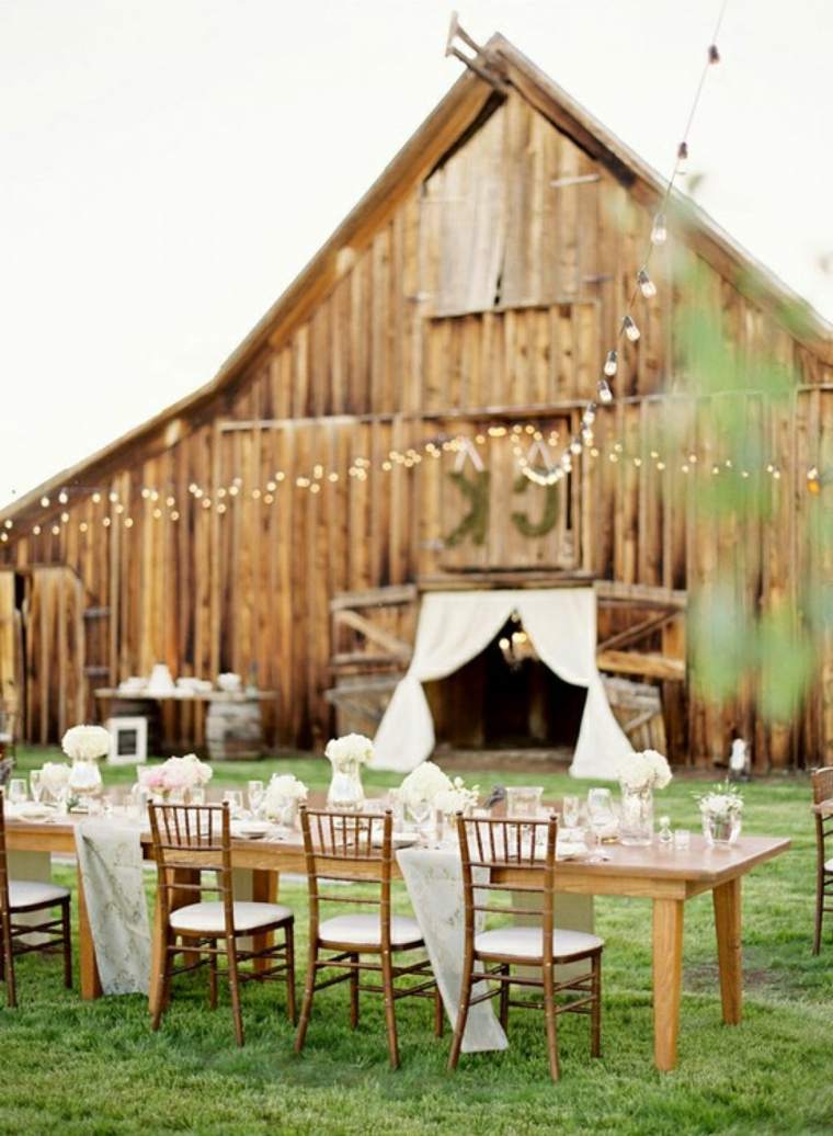 wedding country decor table nature