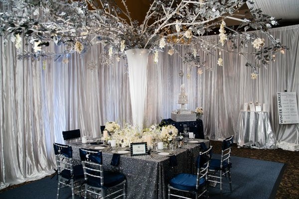 winter deco wedding shades of silvery white