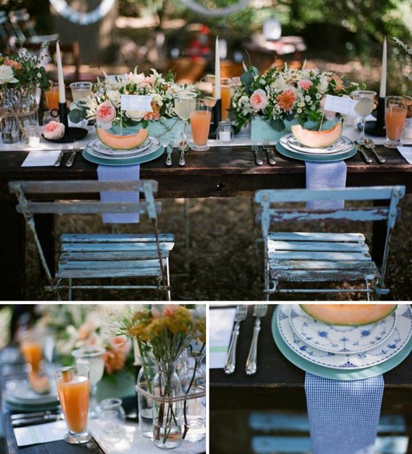 wedding idea decorations flowers outdoors spring summer