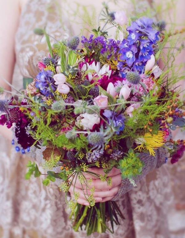 Bride-bonde blommor-färger