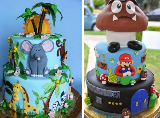 mario and jungle book inspire cake decor