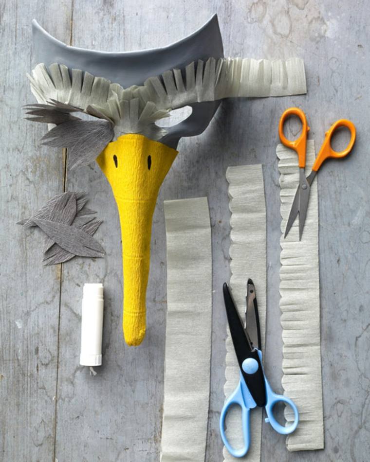 disguise child mask idea bird DIY original