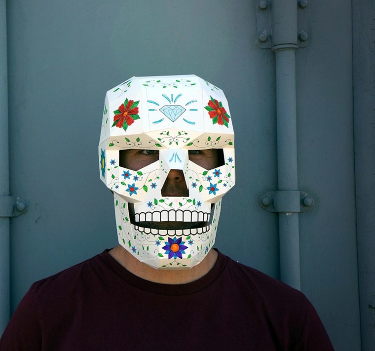 maske diy kartong 3d ide halloween forklædning