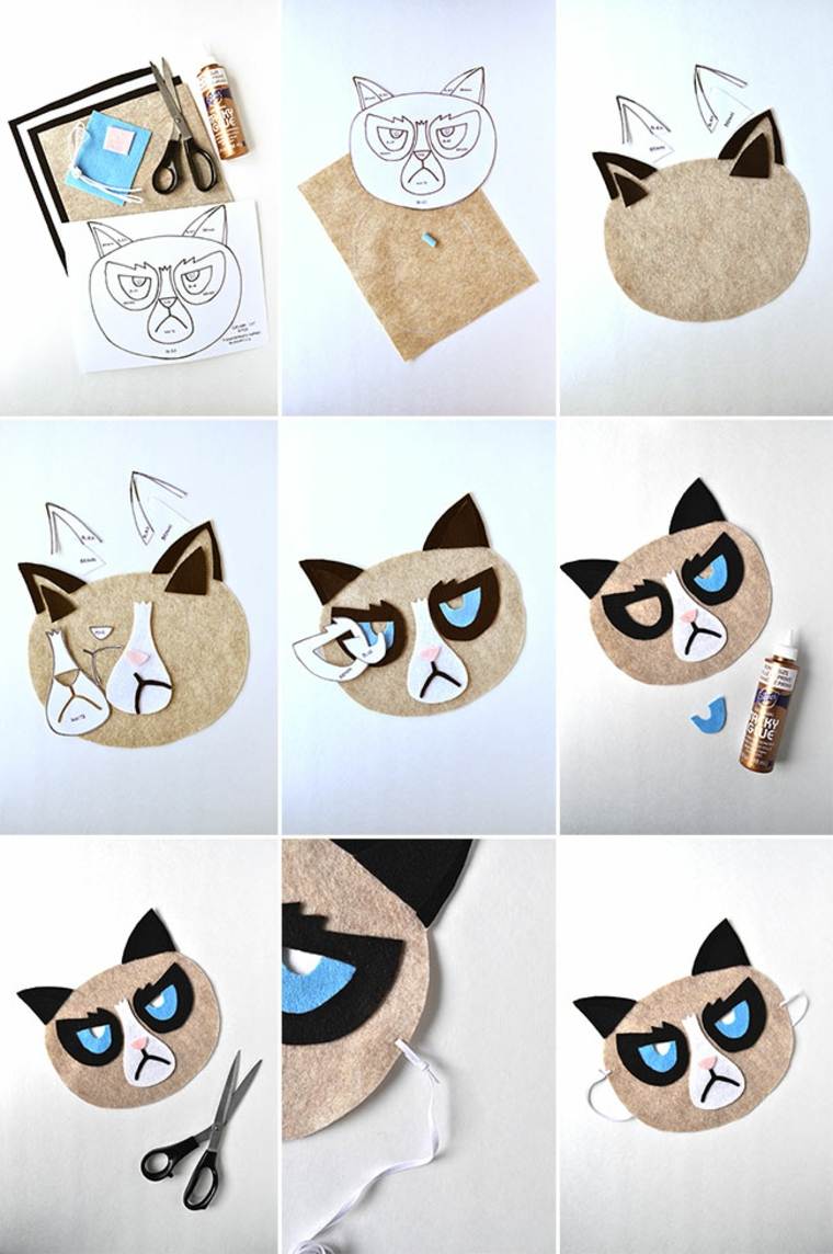 diy halloween maske karton kat oprindelige idé