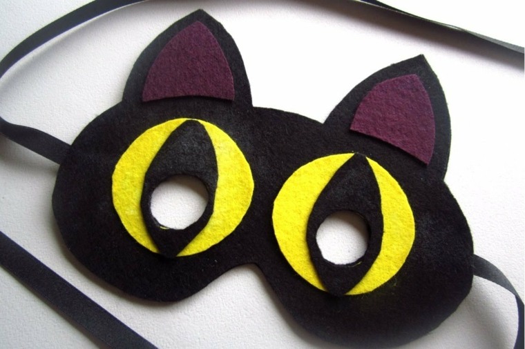 disguise halloween original mask cat cloth idea DIY child party