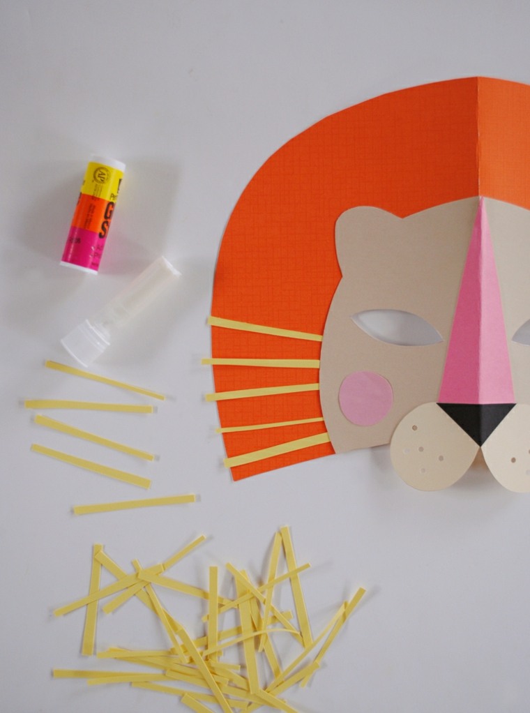 tiger mask idé originalpapper DIY lätt barn