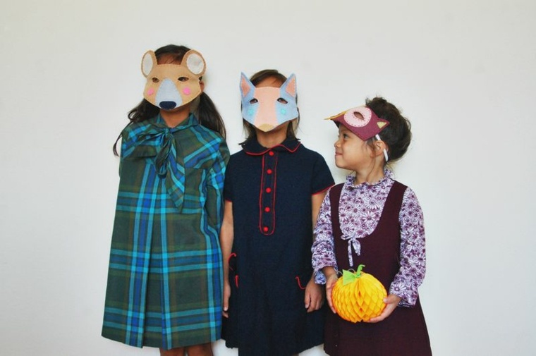 Halloween kostume børnemask Halloween idé forkæle DIY barn