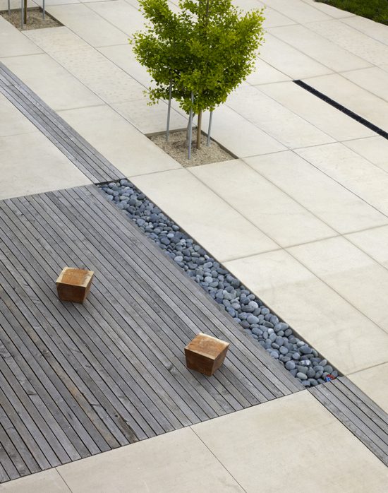 various materials patio design