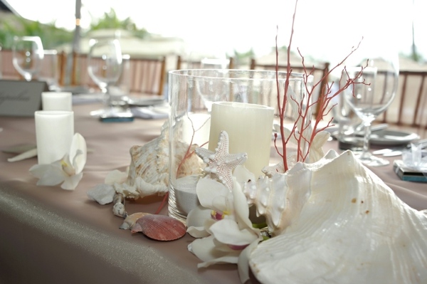 wedding table decoration idea at l'extérieur 