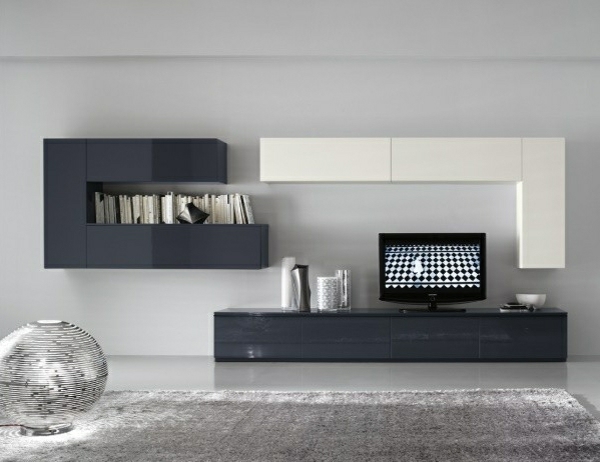 TV cabinet white gray design