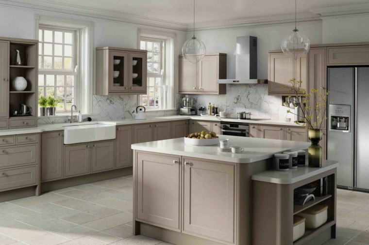 modern furniture kitchens color taupe