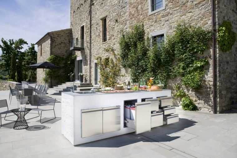 modern outdoor kitchen cabinet