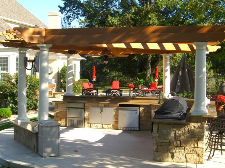 outdoor kitchen furniture pergola