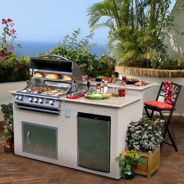 small outdoor kitchen furniture
