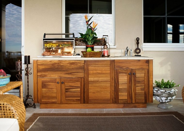 outdoor kitchen furniture wood