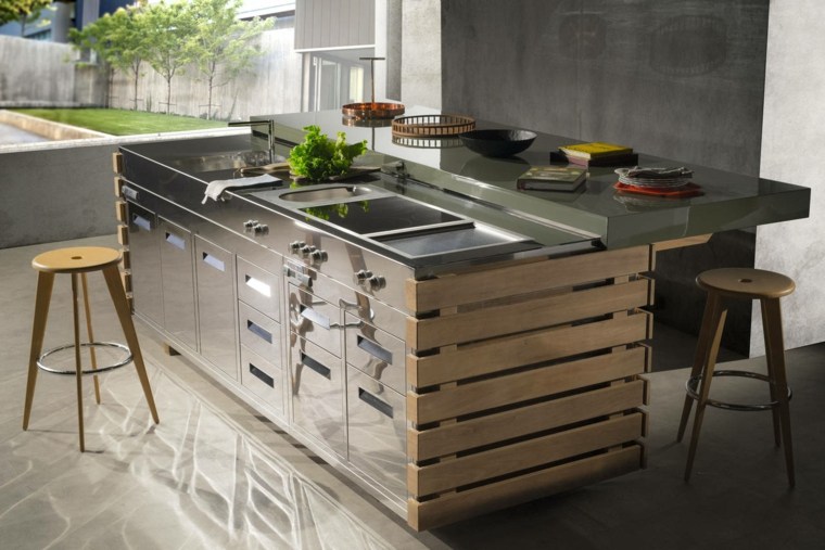 contemporary outdoor kitchen cabinet