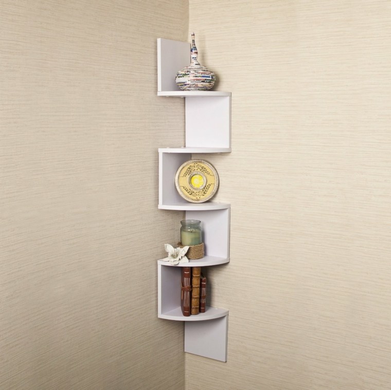 white shelf wood design practical storage idea